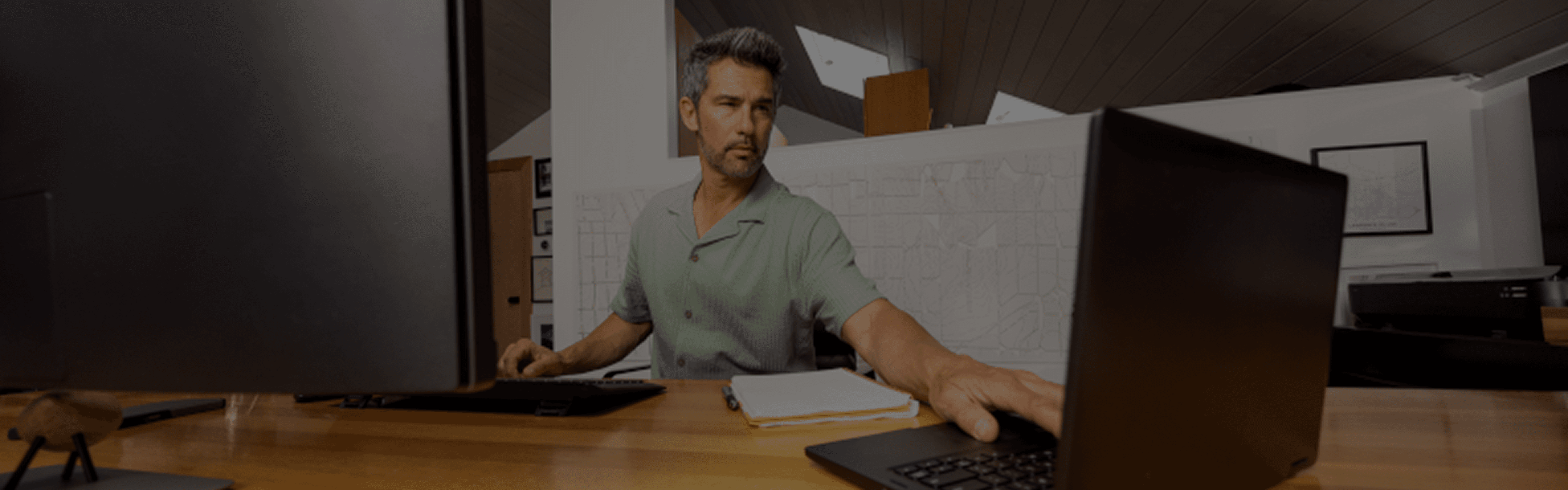 Man using laptop